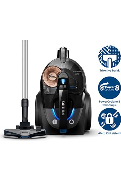 Philips 7000 Serisi Marathon Daily Torbasız Elektrikli Süpürge, 750W, PowerCy...