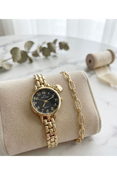 Ferronucci Women's Gold Steel Wristwatch with Bracelet Gift – Elegant Quartz ...