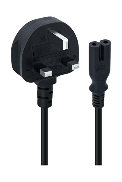zeetwo Universal 3M Figure 8 AC Power Cable, IEC C7 to UK BS1363 3-Pin Plug, ...
