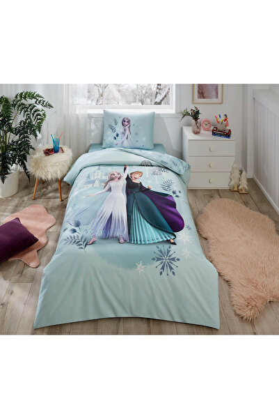 Özdilek Frozen Leaves Tek Kişilik Disney Lisanslı Lastikli Çocuk Nevresim Takımı