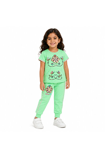 Generic Girls' Set 2 Pieces T-Shirt and Pant Size 4t