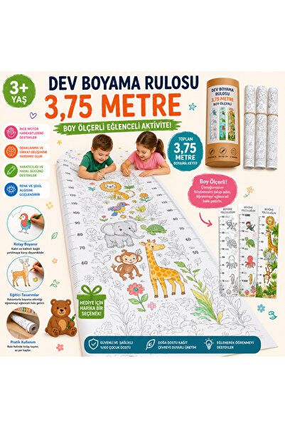 Müjgan Gölçük Yağcı Boyanabilir З'lü Çocuk Boy Ölçer Seti - Büyüme Yolculuğum...