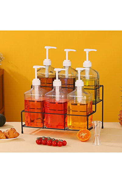 Prime Cart Collections 2-Tier Black Wire Coffee Syrup Rack – Stepped Countert...