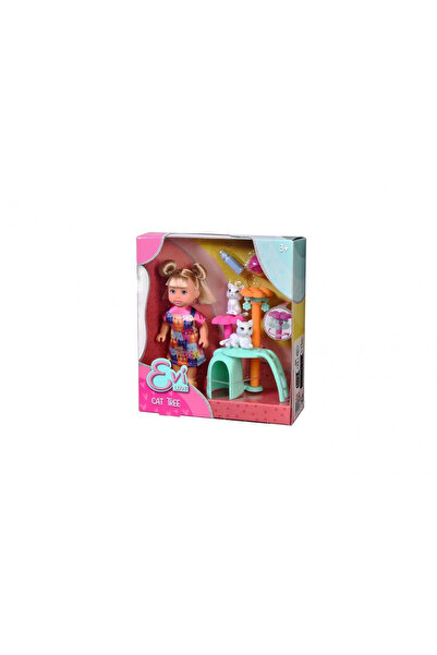 Simba Papusa Evi Love set cu pisici si zgarda 12cm multicolor