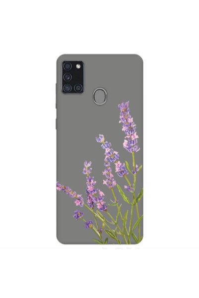 Other Samsung A21S Flowers 8 Grey Colored Silicone TPU Θήκη