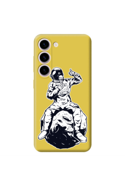Other Samsung S23 Plus ice cream in space Yellow Colored Silicone TPU Θήκη