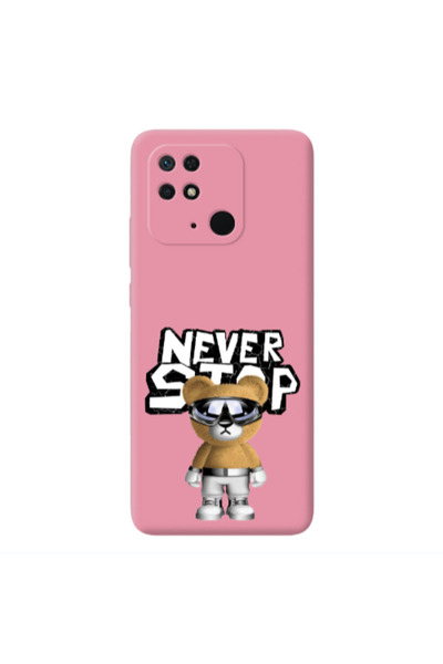 Other Xiaomi Redmi 10C Never stop Pink Colored Silicone TPU Θήκη