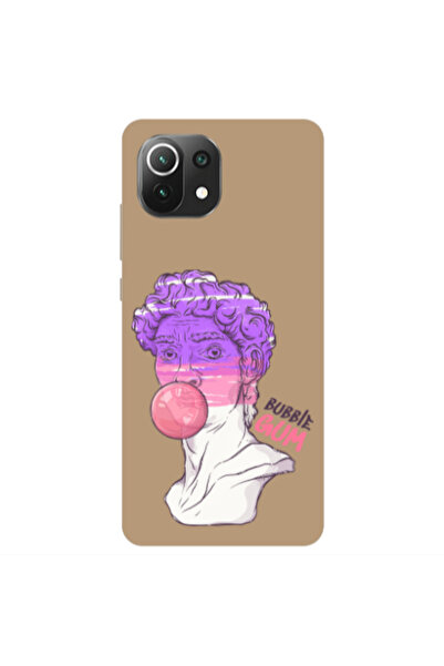 Other Xiaomi Mi 11 Lite Pin Bubble Brown Colored Silicone TPU Θήκη
