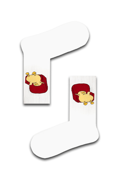 Neşeli Çoraplar Baygın Duck Patterned Unisex Athletic Socks
