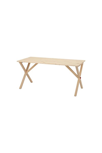 IKEA katlanır mutfak masası, çam-şeffaf lake, 4 kişilik, 156x75 cm