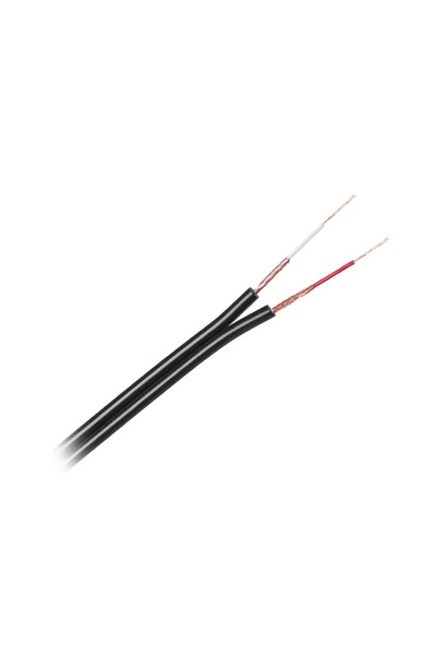 OEM Кабел 2x RCA 4мм черен 1м Cabletech KAB0207-1