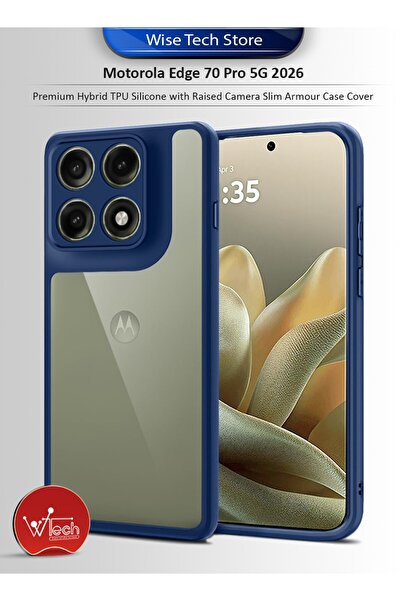 Wtech Motorola Edge 70 Pro 5G 2026 Premium Hybrid TPU Silicone with Raised Ca...