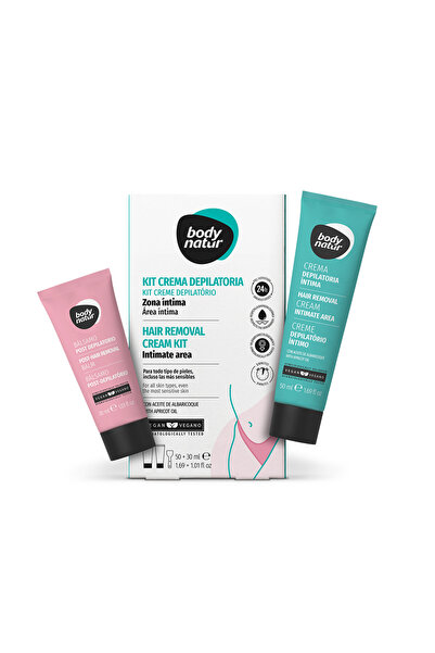 Body Natur Kit cremă depilatoare pentru zona intimă feminină, Body Natur, cre...