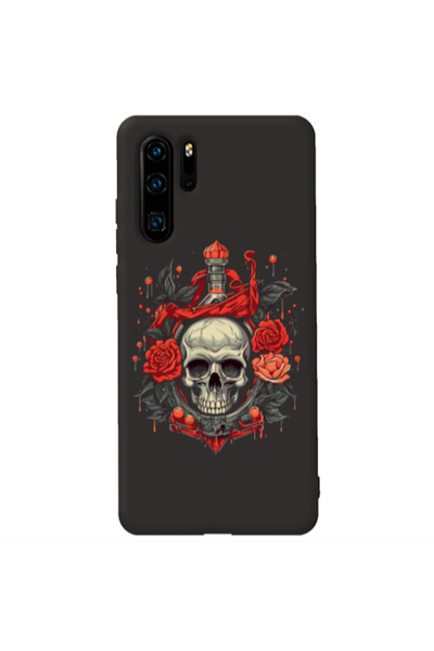 Other Huawei P30 Pro Flower head Black Colored Silicone TPU Θήκη
