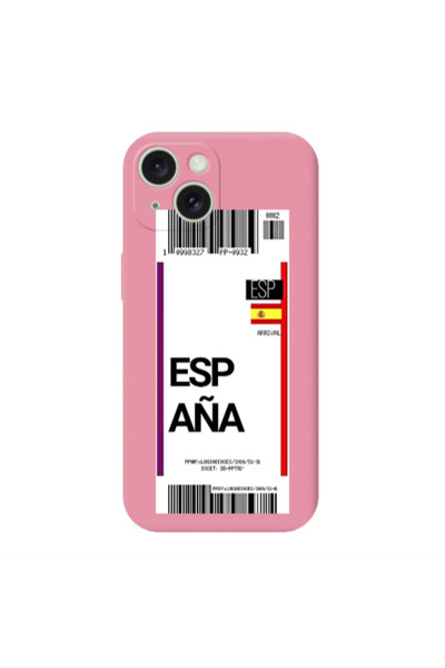 Other Apple iPhone 15 Plus Espana Arrival Pink Colored Silicone TPU Θήκη