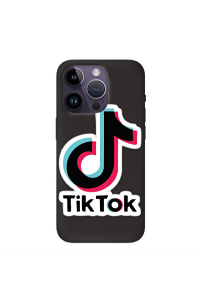 Other Apple iPhone 14 Pro Tik Tok Black Colored Silicone TPU Θήκη