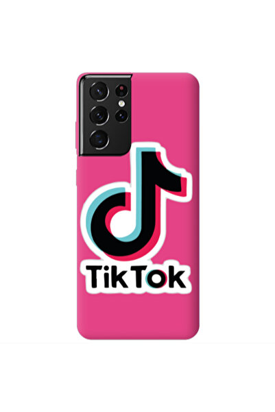 Other Samsung S21 Ultra Tik Tok Fuchsia Colored Silicone TPU Θήκη