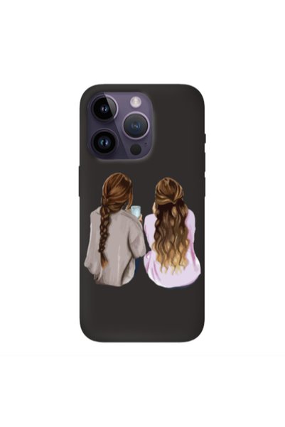 Other Apple iPhone 14 Pro Max Friends Black Colored Silicone TPU Θήκη