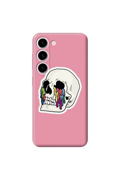 Other Samsung S23 Plus Skull Pink Colored Silicone TPU Θήκη