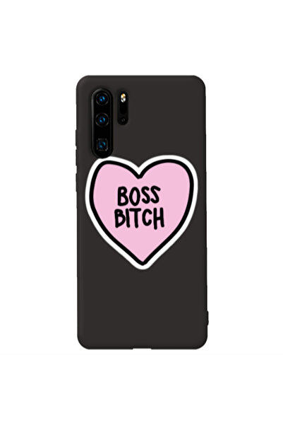 Other Huawei P30 Pro Boss Bitch Black Colored Silicone TPU Θήκη