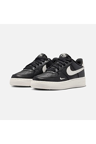 Nike Air Force 1 Gs Black Unisex Youth Leather Sports Shoes |   Io7403-001 | ...
