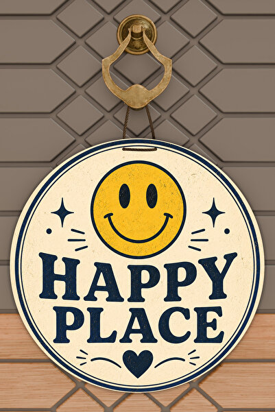 Dormot Home Modern Written Smile Design Round Door Ornament Digital Printing ...