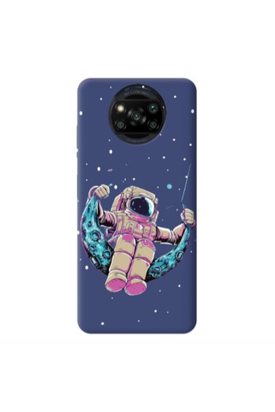 Other Xiaomi Poco X3 /X3 Pro Astronaut swinging on the moon Dark blue Colored...