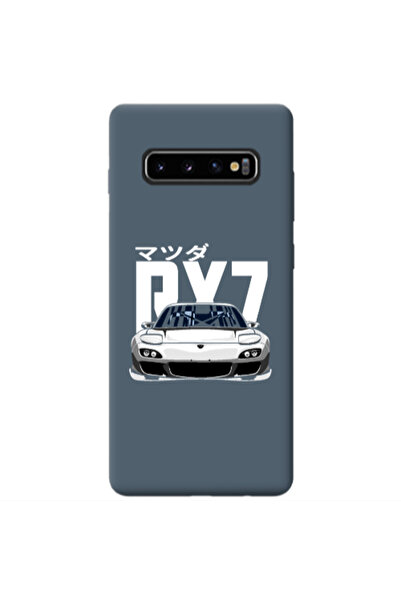 Other Samsung S10 Car Rx7 Dark Grey Colored Silicone TPU Θήκη
