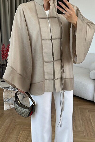 Suziş قميص كبير الحجم بتصميم مزين بالخرز 5098