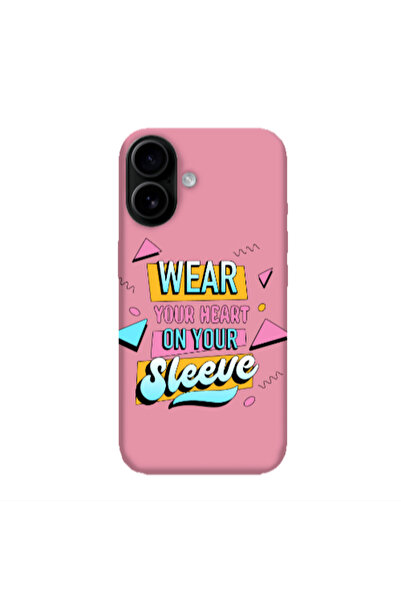 Other Apple Iphone 16 plus Wear Your Heart Pink Colored Silicone TPU Θήκη