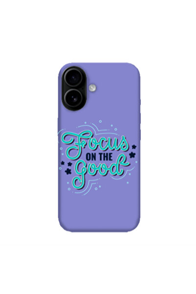 Other Apple Iphone 16 Focus On The Good Purple Colored Silicone TPU Θήκη