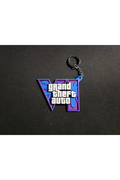 Muhacir سلسلة مفاتيح بشعار GTA VI - سلسلة مفاتيح قابلة للتجميع بتصميم مستوحى ...