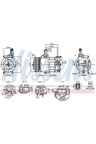 Nissens Compresor Aer Conditionat Clima SEAT Mii SKODA CITIGO VW LOAD UP/UP!
