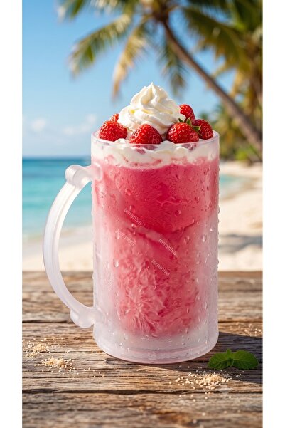 Marangozi Double Walled Gel Ice Cup 420 ml - Bpa Free Healthy Freezable Coole...