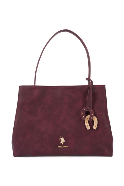 U.S. Polo Assn. حقيبة كتف نسائية باللون الأحمر الداكن Us26624