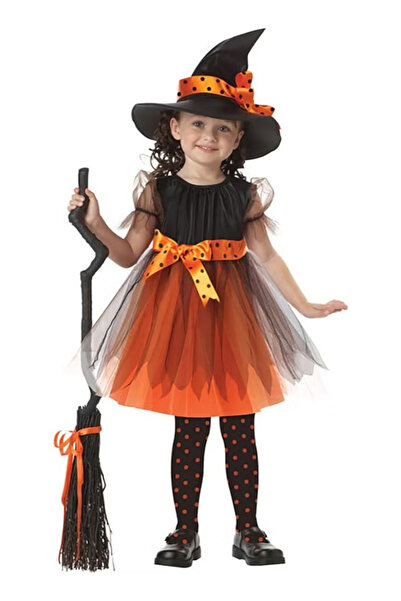 GGEROU Cute Children Halloween Orange Witch Costume for Girls, Toddler Infant...