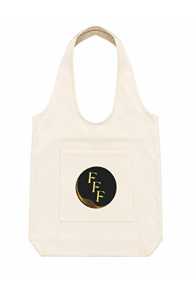 Artisanan by Ferr FFF Beige Canvas Tote Bag with Front Pocket – 34 × 36 cm