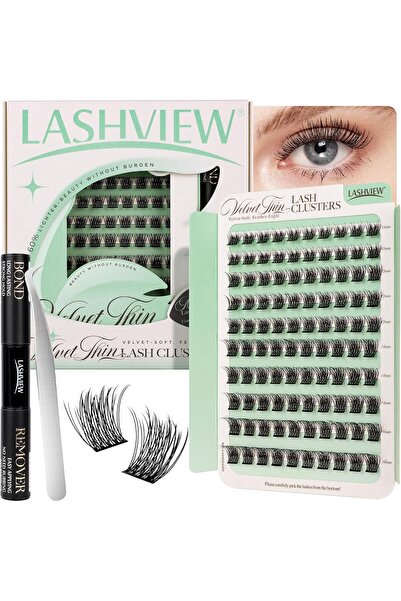 LASHVIEW Kit DIY pentru extensii de gene, extensii de gene tip smoc super moi...