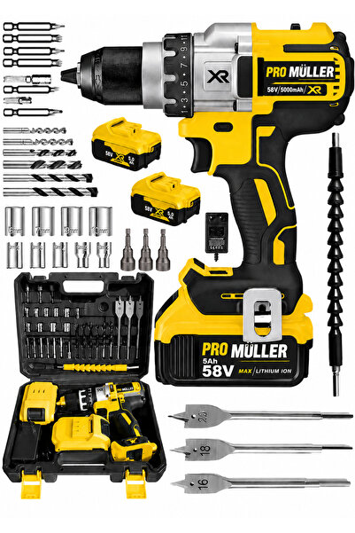 Pro Müller Alman Profesyonel V-Power 5800 Darbeli Çelik Mandrenli Xr Li-Ion Ç...