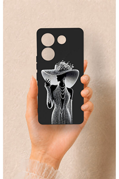 Vip Case Tecno Caman 20 Pro 5G Uyumlu Lady Desenli Silikon Kılıf