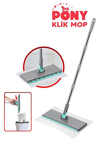 Pony Klik Mop El Değmeden Islak Havlu ve Bez Kullan At Islak Havlu ile Uyumlu