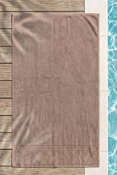 REMSA Cotton Sea Pool Beach Bath Towel 07 Brown