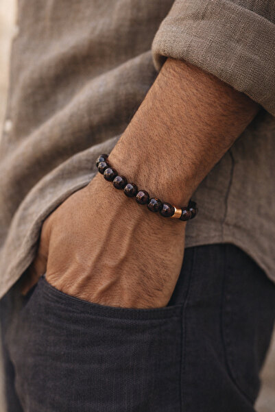 Orenda Design Garnet (Lal) Men's Bracelet |   Passion & Power Energy |   Natu...