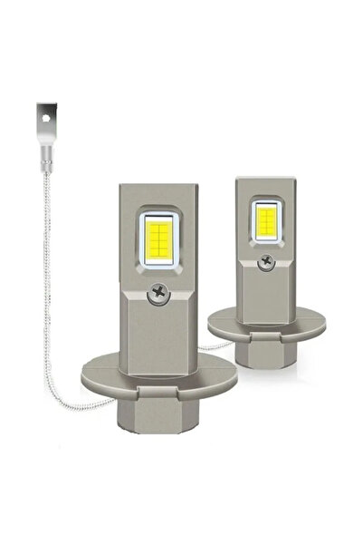 Ruan Set de 2 becuri LED auto W H3 de 120W cu 15000Lm 12V lumină albă rece 6000K