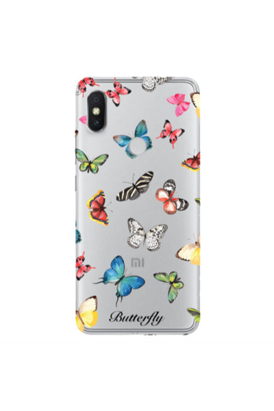 Other Xiaomi Redmi S2 Mixed Butterflys Transparent Silicone TPU Θήκη