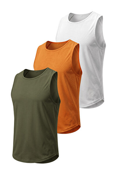 GENIUS STORE Men's Zero Sleeve Sports Athlete Sweat-Wicking Fitness Gym T-Shi...