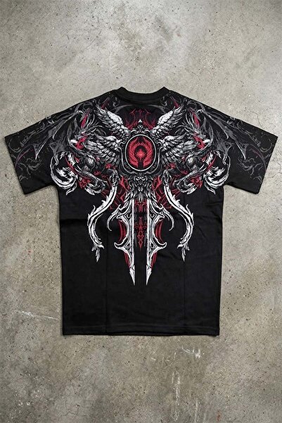 Karakedi Siyah Dark Fantasy Gotik Y2K Unsiex T-Shirt