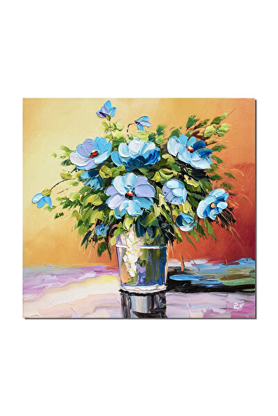 artnova 3D картина Ваза с тибетски макове, ръчно рисувана, 50x50см маслена на...