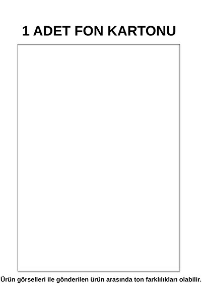 Dağtaş Kırtasiye Fon Kartonu Beyaz 1 Adet 50x70