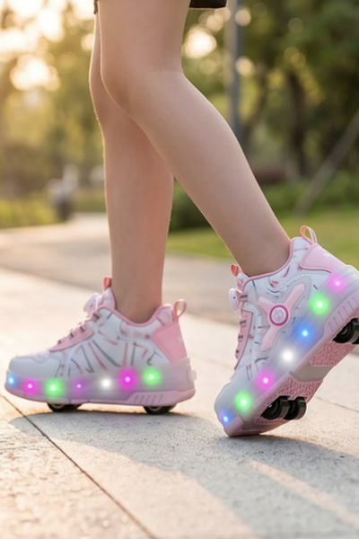 N Drops Solly 034 Pembe Patenli Işıklı Spor Ayakkabı